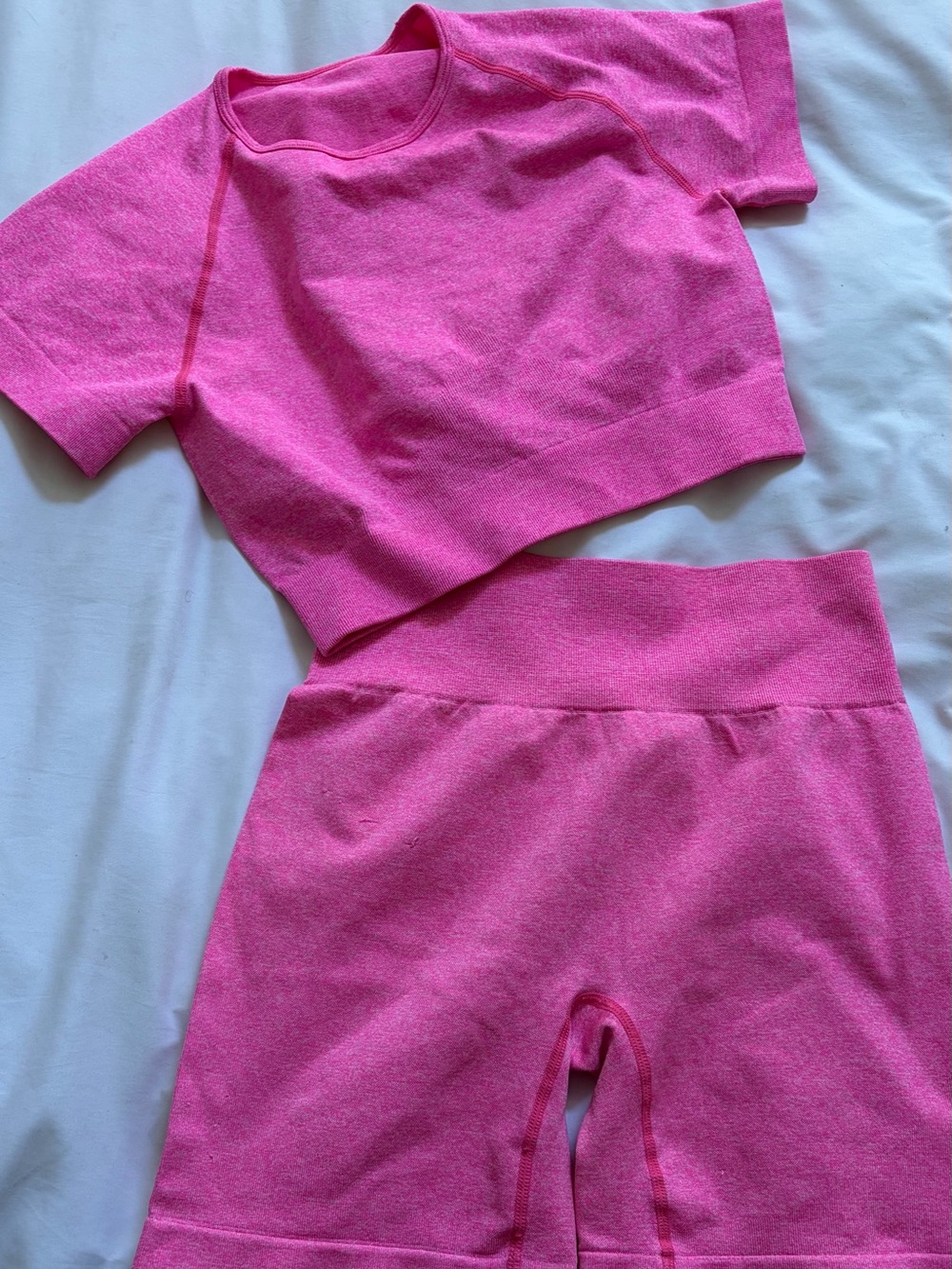 Hot Pink Seamless Two-Piece Active Set